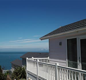 Family opening presents on Christmas Day 