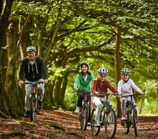 Young holidaymakers enjoying Easter egg hunt 