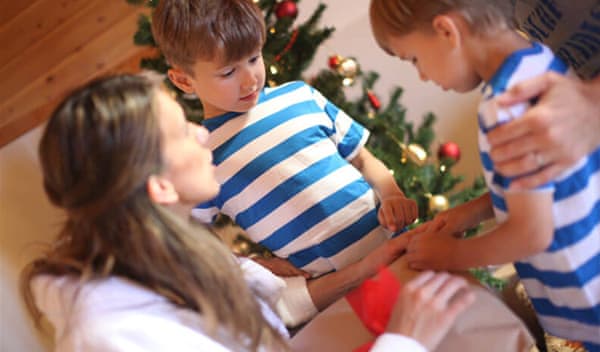 Family up early on Christmas Day